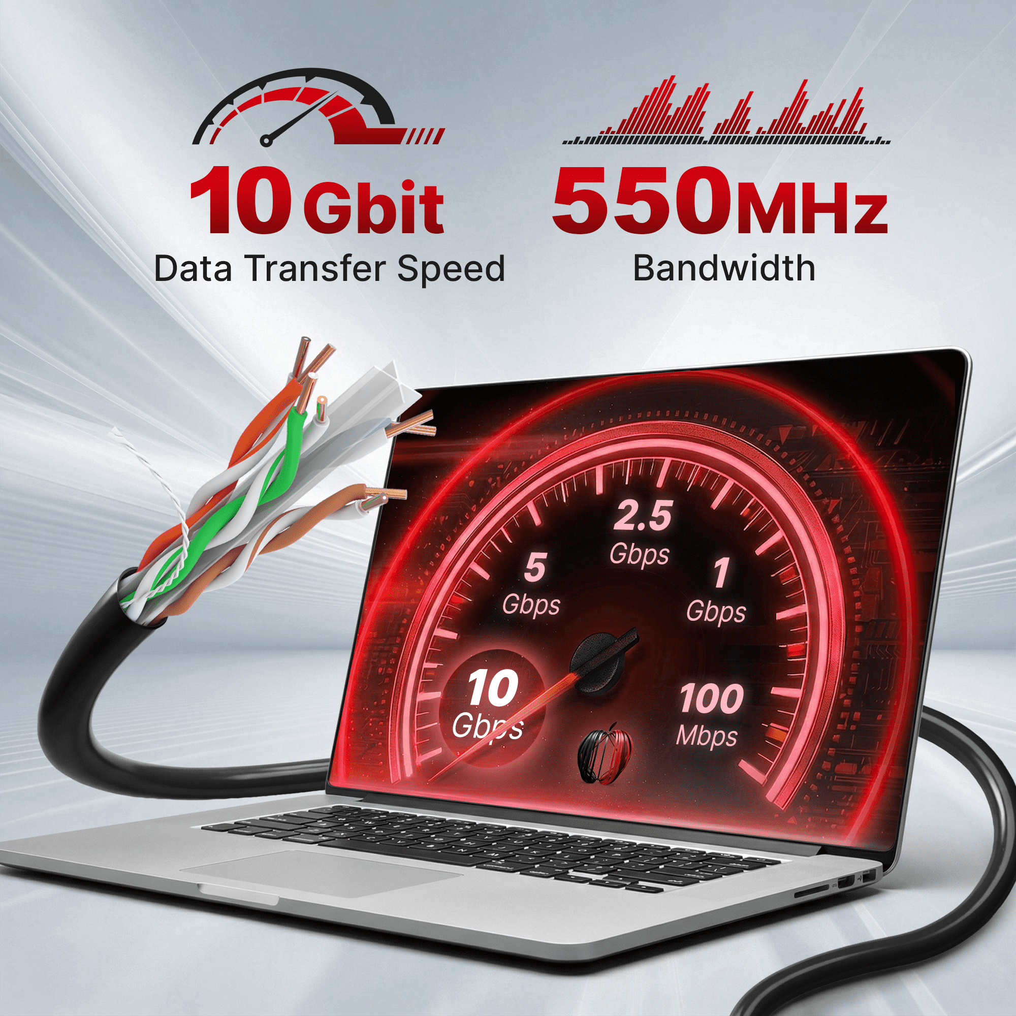 Big-A - Bulk Cat6 Cable 1000ft 23AWG Solid 4 Pair, Cat 6 Ethernet Cable Unshielded Twisted Pair (UTP), (CMR) 550MHz Internet Cord, Pull Box - Black