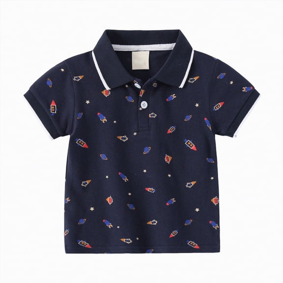Ccpelsie Toddler Boy T-Shirt for Boys Truck Graphic Tees Little Kids Summer Short Sleeve Tops(Navy,2-3 Years)