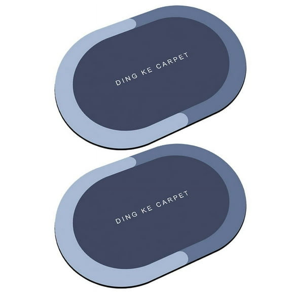 Diatom Mud Soft Absorbent Mat Bathroom Entrance Non-Slip Floor Mat Bathroom Foot Mat Toilet Entrance Carpet Blue