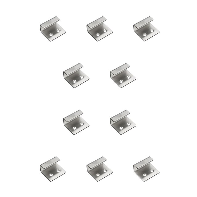 Billuyoard Gancho para azulejos de cerámica, estante de acero inoxidable para el hogar, Hotel, oficina, dormitorio, cocina, cartelera, marco de Plata S 10piezas