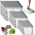 thumbnail image 1 of 30 Pcs Sacs de Rangement Refermables en Papier D\'aluminium Réutilisables, Nouvelles Pochettes à Fermeture Éclair sous Vide 2026 pour Aliments, Sacs Refermables en Feuille Autoportants avec Étiquette et Verrou à Glissière pour Légumes Fruits Viande, 1 of 7