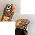 thumbnail image 5 of for iPhone 14 Plus Case Cookie Bear Kawaii Phone Cases,Cute iPhone 14 Plus Case with Strap Lanyard 3D Cartoon Bear Soft Silicone Protective Case Funny for iPhone 14 Plus Women Girls, 5 of 7