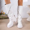 thumbnail image 6 of Slouchy Boots,Knee High Boots for Women - Modern Tall Dress Boots with Clean Structured Upper, Round Toe Knee Boots, Platform Sole and Slouchy Shaft Fashion Boots, Everyday Casual Footwear for Winter, 6 of 7