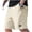 Khaki, variant on Men's Biker Shorts Casual Solid Color Drawstring Wide Leg Spandex Elastic Waist Gym Shorts with Pockets Black S-3XL
