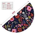 thumbnail image 5 of Kll 36" Christmas Tree Skirt Dancing Skeletons Floral Garden Xmas Tree Skirts Mat For New Year Xmas Holiday Party Indoor Outdoor Home Decoration, 5 of 9