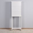 thumbnail image 3 of Over The Toilet Storage Cabinet Bathroom Space Saver Organizer Freestanding Wood Storage Cabinet with Adjustable Shelf,White, 3 of 7