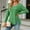 Green, variant on Women Long Sleeve Tops Solid Straight Cut Neck Button Front Split Hem Loose Cut Fall Shirts