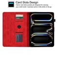 thumbnail image 5 of GSFY Case for 2024 iPad Pro 11 Inch 5th Generation(M4), Smart Premium PU Leather Wallet Stand Protective Shell with Auto Sleep Wake Feature for iPad Pro 11 5th Gen, Red TREE, 5 of 8