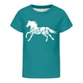 thumbnail image 3 of Kiijoy Girls T-Shirt Horse Graphic Short Sleeve T Shirt Kids Casual Soft Tshirt, Sizes 6-7, 3 of 3