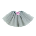 thumbnail image 5 of SUXIAN Girls Skirt Color Block Mesh Tutu Dance Performance Outfit For Toddler Kids Toddler Girls Skirts Grey 3-14 Years, 5 of 5