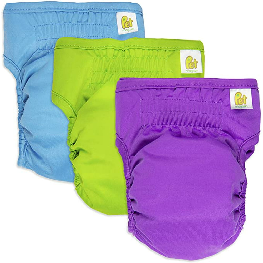 Extra Small Washable Dog Diapers for Male and Female Dogs (3PACK
