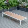 thumbnail image 5 of LeisureMod Marlin Patio Chaise Lounge Chair With Aluminum Frame Light Brown, 5 of 17