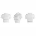 thumbnail image 5 of Babysbule Womens Summer Top Women Solid Color Hollow Out Sexy Short Sleeve T Shirt Casual Streetwear, 5 of 5