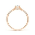 thumbnail image 2 of ANGARA Natural Diamond Solitaire Crossover Engagement Ring in 14K Rose Gold for Women (Size-3.5mm| Color-G| Clarity-VS2) | April Birthstone, Anniversary, Jewelry Gift for Women | Natural Diamond Ring, 2 of 7