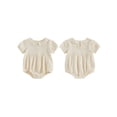 thumbnail image 3 of AceBaby Infant Baby Girl 95%Cotton Summer Bubble Solid Color Romper,Size 0-18M, 3 of 10