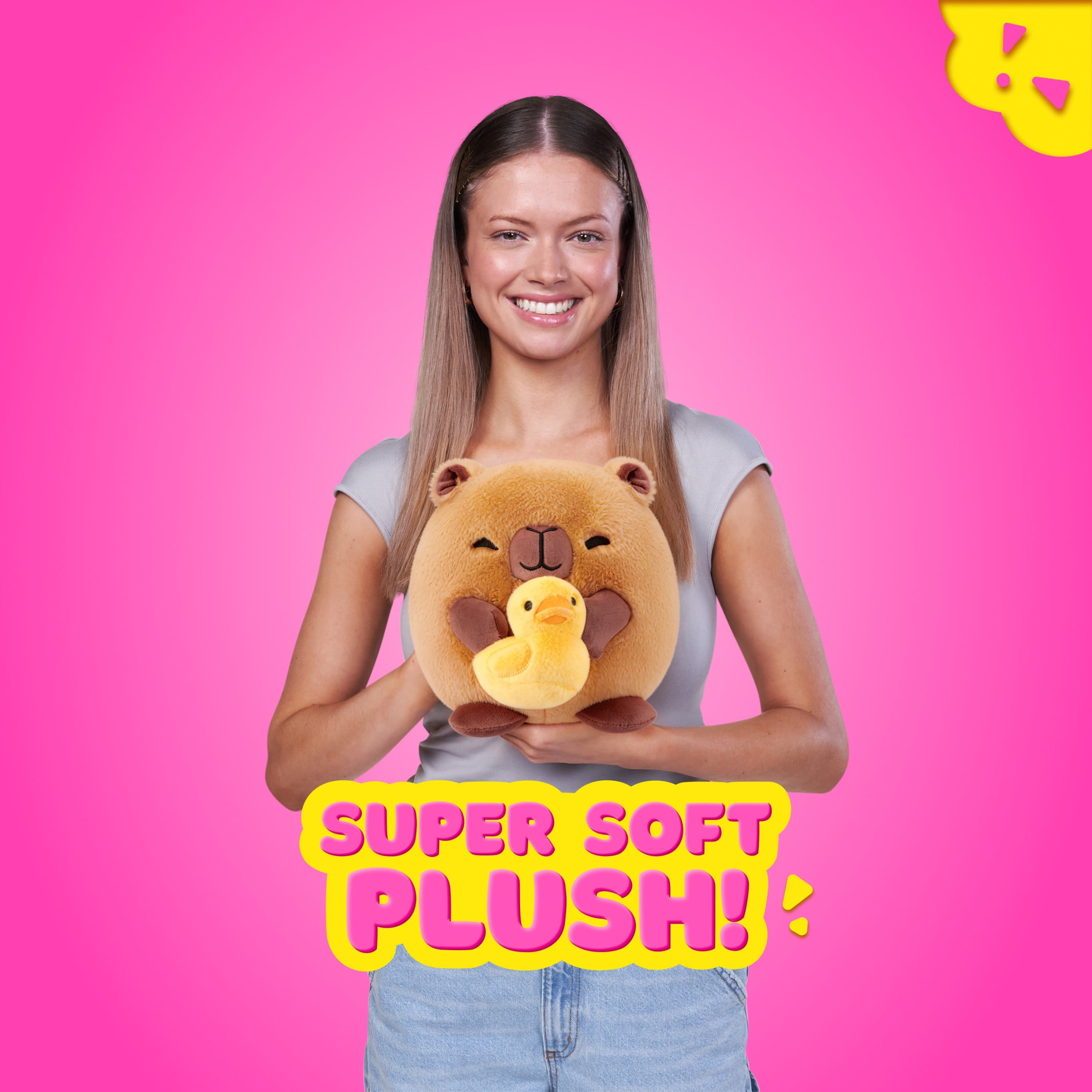Snackles Core Series 2 Capybara with Rubber Duck by ZURU - Ultra-Soft 8-inch Plush Toy for All Ages