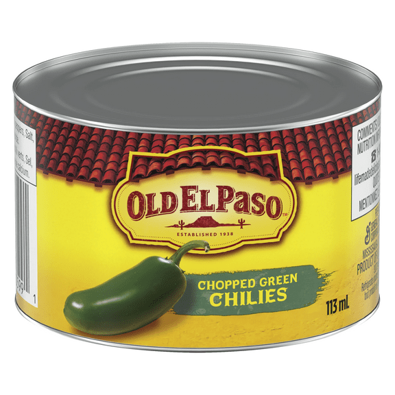 Old El Paso Chopped Green Chilies, 113mL/4 oz