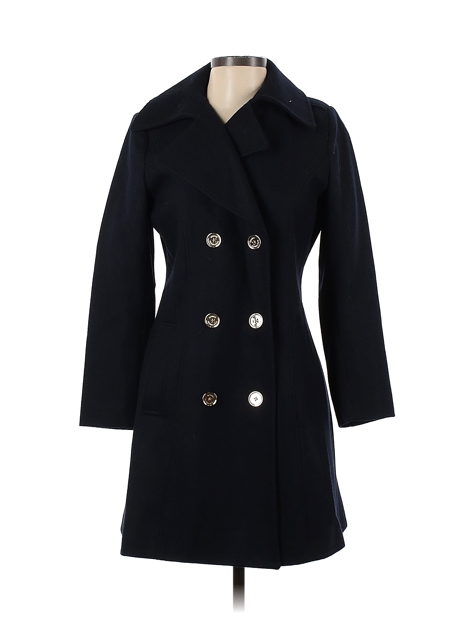 michael kors women's black wool coat