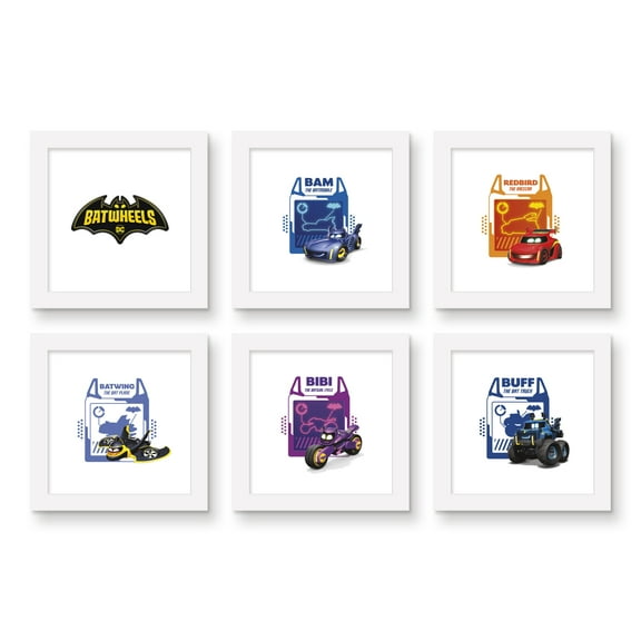 Gallery Pops DC Comics Batwheels - Character Wall Art Bundle (6-Pack)