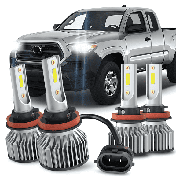 Fits 2016-2022 Toyota Tacoma LED Headlight Bulbs High Low Beam Set 6000K White