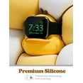 thumbnail image 6 of Charger Stand Compatible with Apple Watch Series 49/46/45/44/42/41/40/38mm iWatch Ultra2/Ultra/10/9/8/SE2/7/6/SE/5/4/3/2/1,Cute Duck Silicone Dock,Supports Night Stand Mode,Yellow, 6 of 7