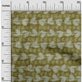 thumbnail image 2 of oneOone Polyester Spandex Dark Olive Green Fabric Asian Block Craft Projects Decor Fabric Printed By The Yard 56 Inch Wide, 2 of 4