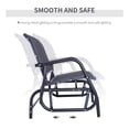 2 Seater Steel & Sling Fabric Garden Bench Outdoor Patio Chair