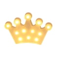 thumbnail image 2 of Eolstice Crown Shaped LED Marquee Night Light, Battery Operated Desk Lamp, Cute Princess Decor Light, Warm White Wall Sconce for Youth Bedroom Birthday Party, 2 of 6