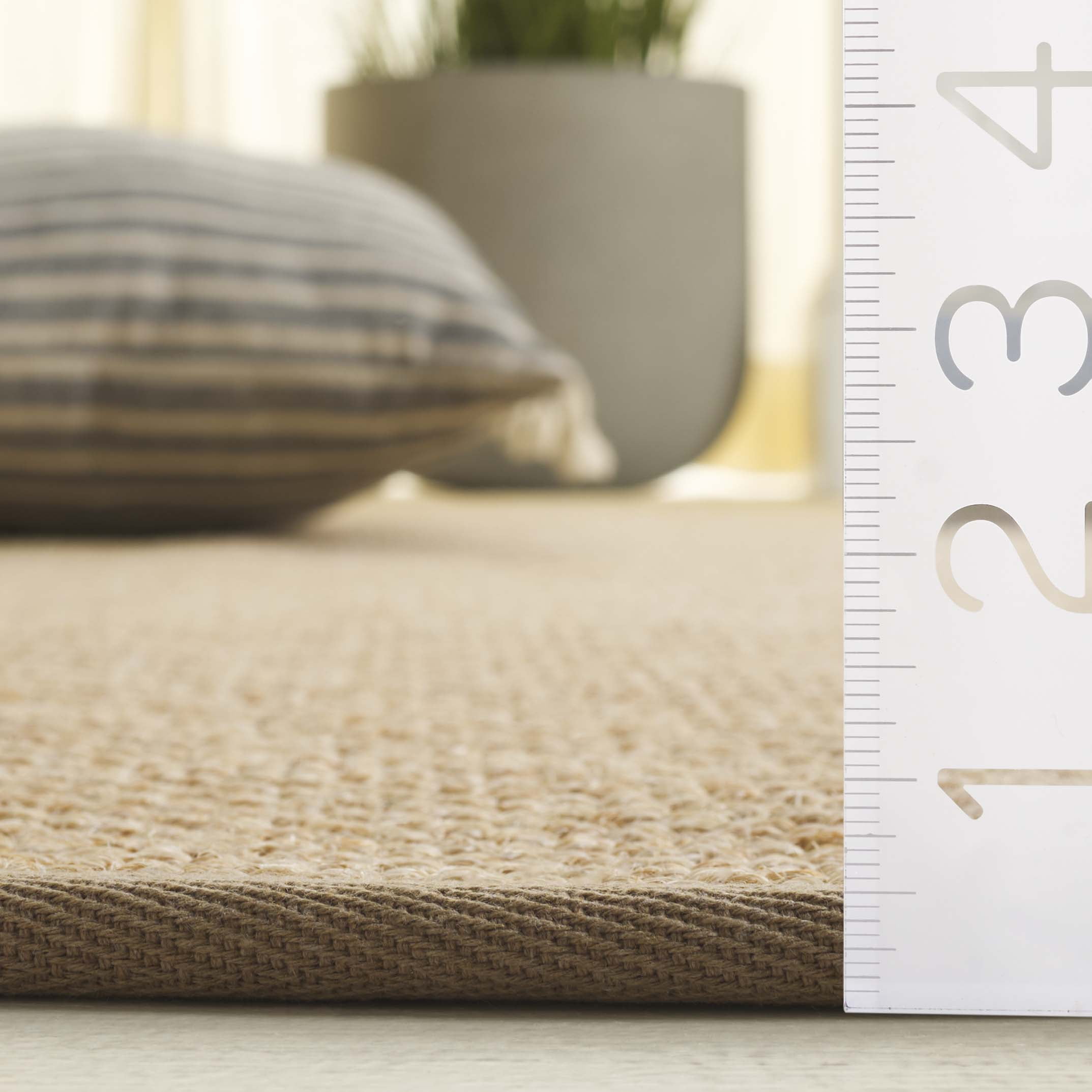 Safavieh Natural Fiber Jovana Solid Runner Rug, Maize/Linen, 2' x 8'