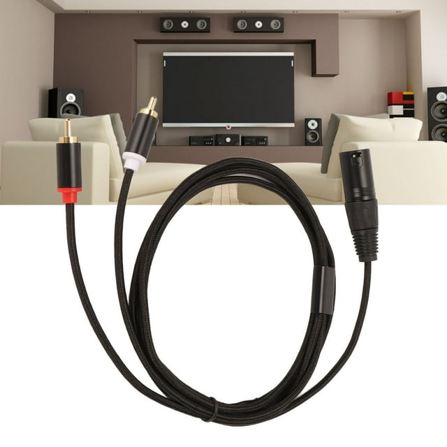 XLR Male to 2 Cable Clear Signal Lossless Cord HiFi Sound Split for Mixer Active Speaker Microphone
