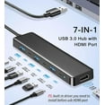 thumbnail image 2 of USB 3.0 to HDMI Adapter (7-in-1), USB 3.0 Hub with HDMI 1080P, USB C Data & Power Ports, Docking Station for Monitor, PC, Laptop, Desktop Support Windows 7/8/10 & Mac OS, 2 of 7