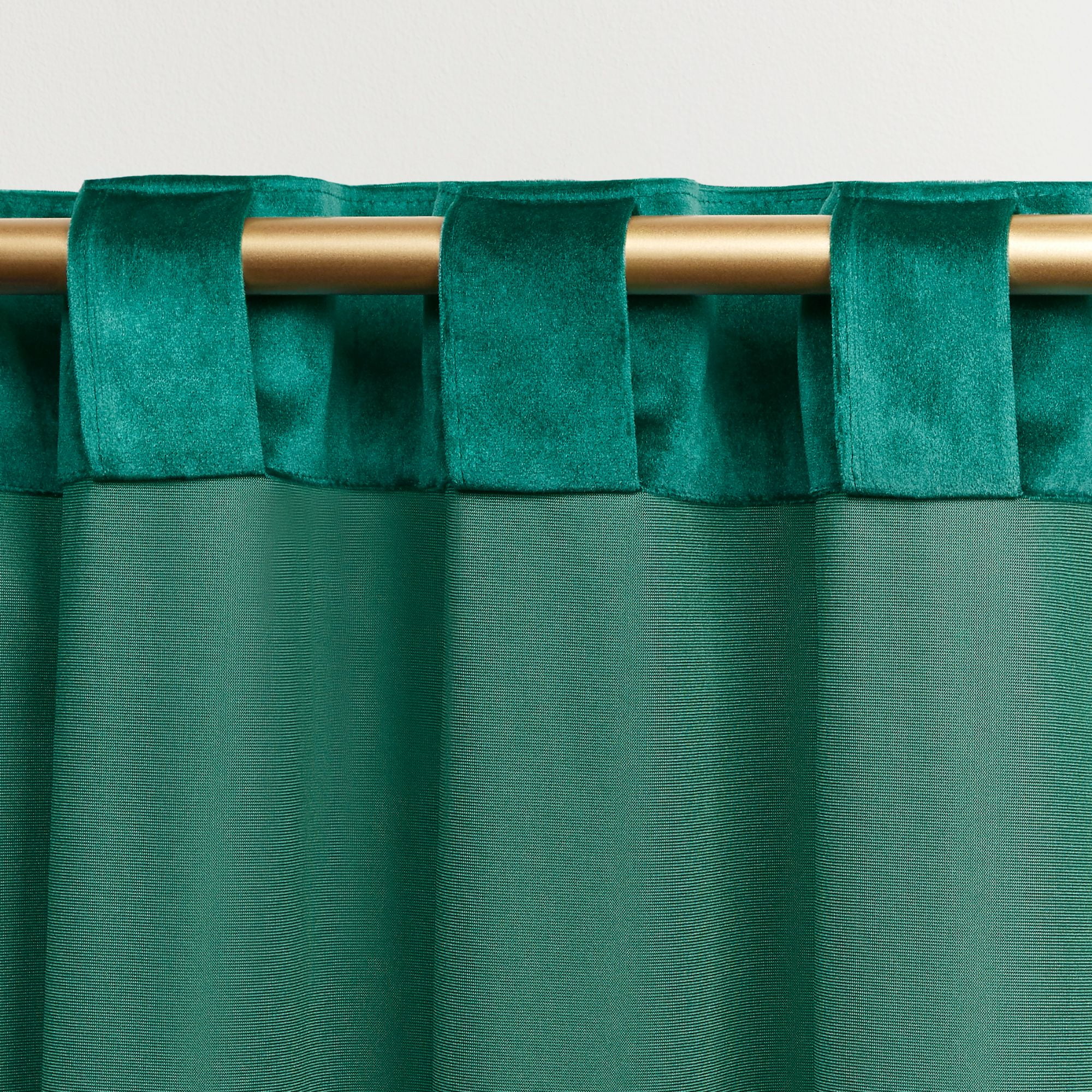 Modern Velvet Light Filtering Window Curtain Panel Pair, Emerald, 52x84