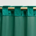 thumbnail image 4 of Modern Velvet Light Filtering Window Curtain Panel Pair, Emerald, 52x84, 4 of 12