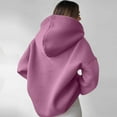 thumbnail image 5 of YOIAVAIOY Womens Halloween Ghost Hoodies Oversized Boyfriend Hooded Sweatshirt Long Sleeve Letter Graphic Pullover Fall Fashion Hoody Tops with Kangaroo Pocket Pink L, 5 of 6