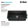 thumbnail image 6 of KRAUS Quarza 31” Undermount Single Bowl Granite Kitchen Sink in Black Onyx, 6 of 8
