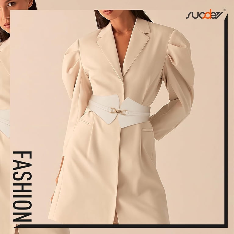 Elastic Wide Belt Vintage Stretch Cinch for Dresses Coats One Size Fits Most Women main image 2