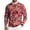 Watermelon Red, variant on yuCgh Men's Long Sleeve Ribbed Pullover with Valentine's Day Pattern, Round Neck Casual Knit Sweater, Festive Design Comfort Fit Soft Fabric,Hot Pink L