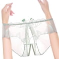 thumbnail image 2 of Bragas de encaje transparentes para mujer, tangas de entrepierna abierta bordadas, ropa interior Sexy, lencería sexual de tentación dulce, 2 of 4