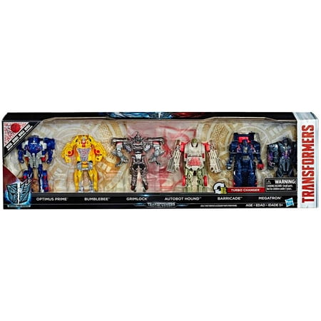 Transformers Reveal the Shield Optimus Prime, Bumblebee, Grimlock, Hound, Barricade & Megatron Action Figure 6-Pack