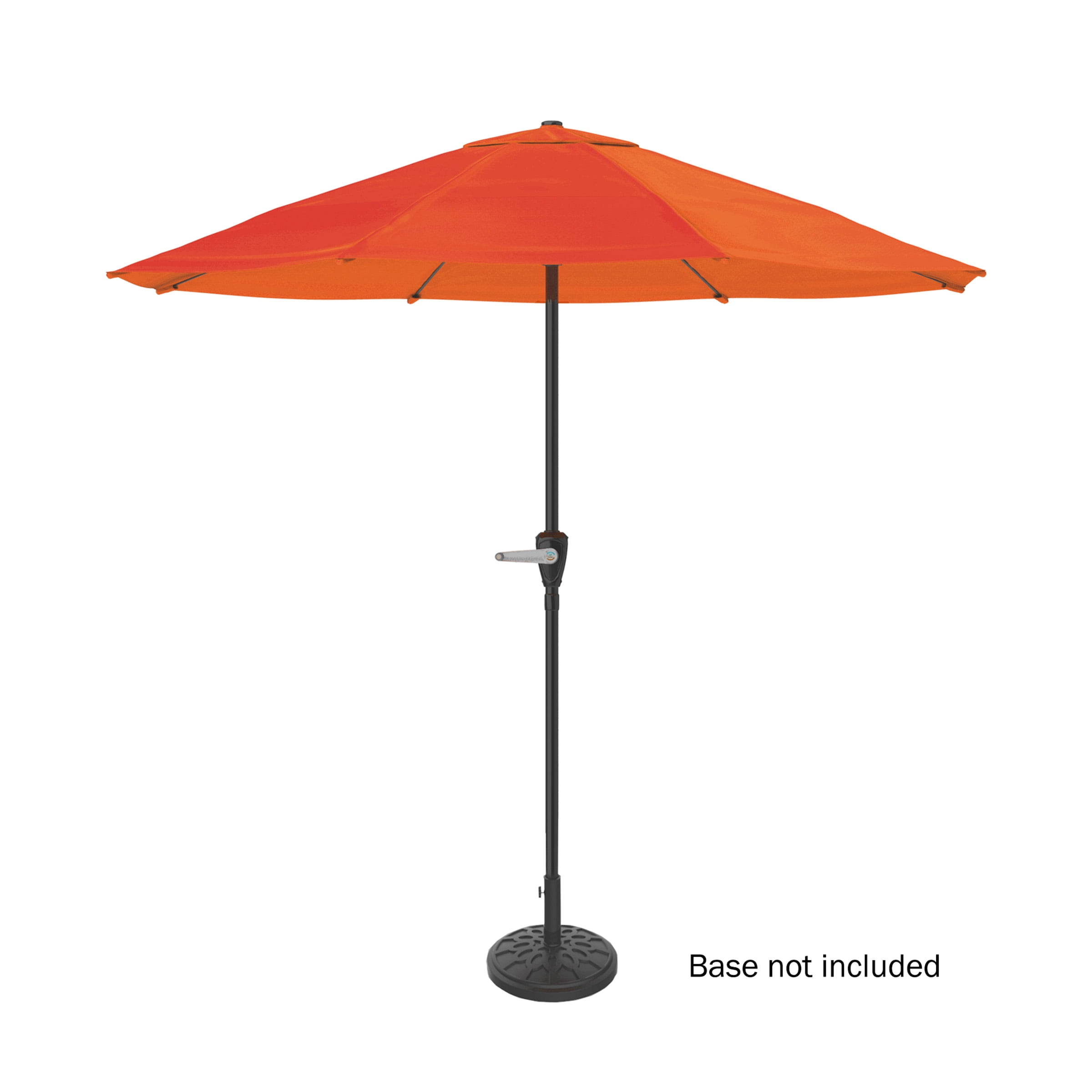 Pure Garden 9FT Outdoor Vented Patio Umbrella with Easy Crank (Orange)