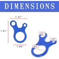 thumbnail image 5 of 3 Hole Tensioner Guyline Adjuster with a Figure 9 Descender Ring 3 Hole Connector- Tie Down, Tent, Shade, Canopy, Camping, Hiking, Backpacking (Blue, 4 Pack), 5 of 5