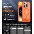 thumbnail image 2 of Funda con Soporte Magnético invisible, Delgada Mate, para iPhone 14 Pro Max, Naranja, 2 of 7