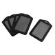 thumbnail image 1 of 5 Pcs Black Faux Leather Vertical Design Name Badge ID Card Holder, 1 of 3