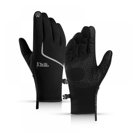 

Waterproof Winter Gloves Warm Windproof All Fingers Touch Screen Gloves for Men Skiing and Outdoor Work