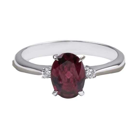 Sterling Silver Garnet Gemstone Ring For Women
