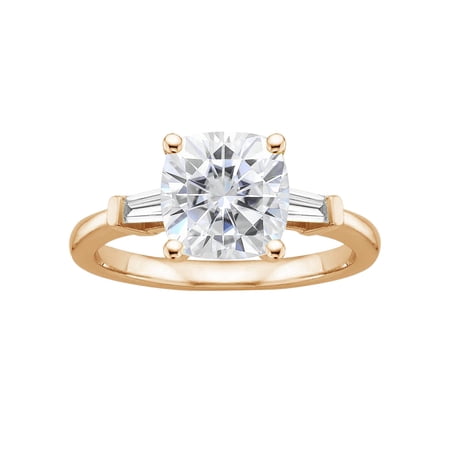 Arista 1.33 ct Cushion cut Swarovski Diamond Engagement Ring in Pink Plated Sterling Silver