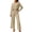 Khaki, variant on Two Piece Sets for Women Fall Outfits Lounge Set Casual Long Sleeve Round Neck Top Loose High Waist Wide Leg Pants 2 Piece Tracksuit