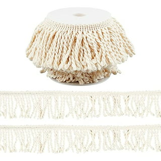 Light Gold Fringe Trim, Metallic Fringing for Lampshades Costumes Bags  Clothing, 5cm 2 Inch Wide 