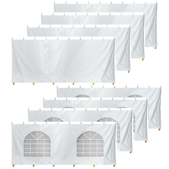 TentandTable Standard Sidewall Kit for 7 ft Sides, White, 40 ft x 40 ft