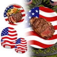 thumbnail image 1 of Assiettes en Papier Jetables 9 Pouces Rouges Blanches Bleues Assiettes Patriotiques pour le 4 Juillet Jour de l'Indépendance Jour du Souvenir Fête Patriotique USA (Lot de 20), 1 of 7